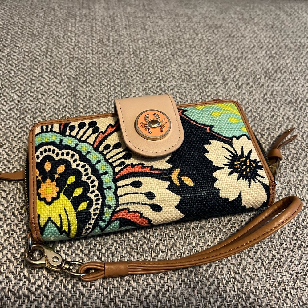 Used Spartina wristlet wallet